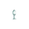 Plug anal boule en verre transparent n°32 Glossy 